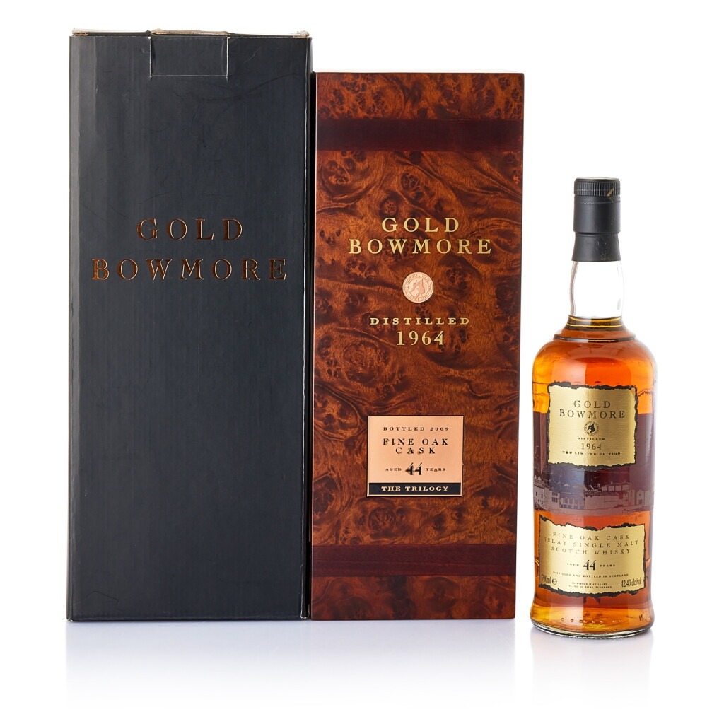 View full screen - View 1 of Lot 2749. Bowmore Trilogy 44 Year Old - Gold Bowmore 42.4 abv 1964 (1 BT70).