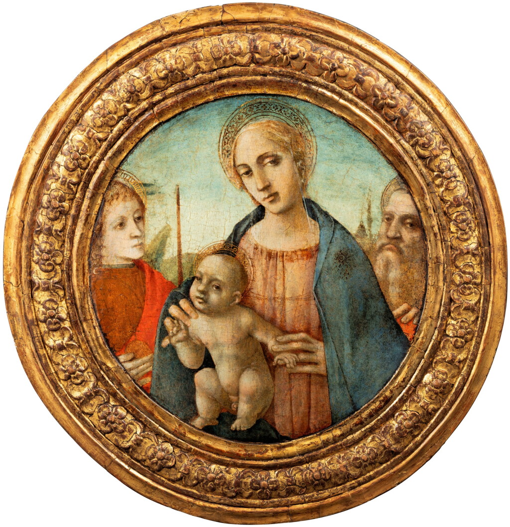 View full screen - View 1 of Lot 10. The Virgin and Child with Saint Michael the Archangel and Saint Anthony Abbott.