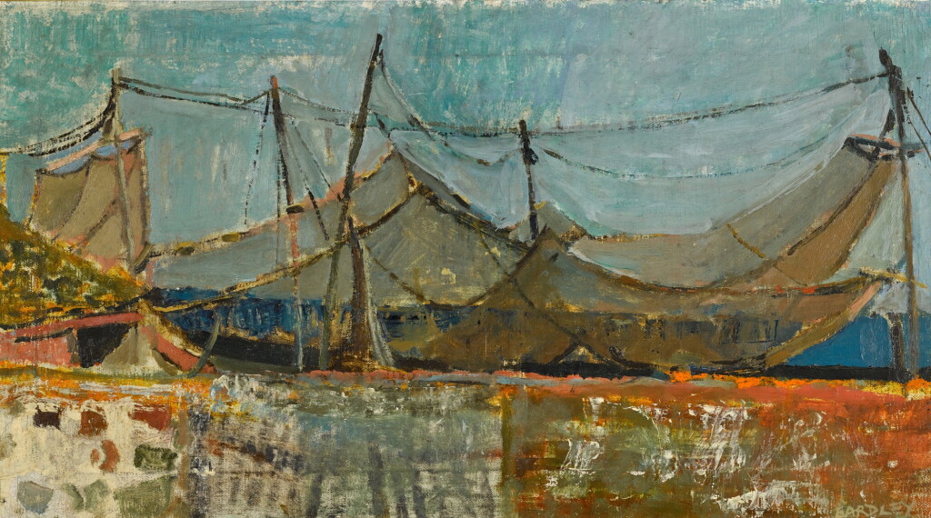 View full screen - View 1 of Lot 252. Drying Salmon Nets.