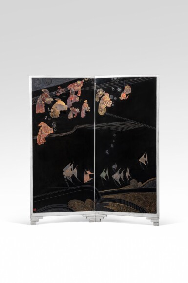 View full screen - View 1 of Lot 20. Paravent Poissons.