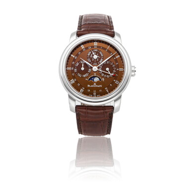 View full screen - View 1 of Lot 154. BLANCPAIN | LE BRASSUS GMT PERPETUAL CALENDAR REFERENCE 4277-3446-55BDA A PLATINUM AUTOMATIC WRISTWATCH CIRCA 2005.