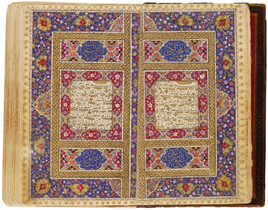 View full screen - View 1 of Lot 163. AN ILLUMINATED MINIATURE QUR’AN IN FITTED BOX, PERSIA, QAJAR, FIRST HALF 19TH CENTURY.