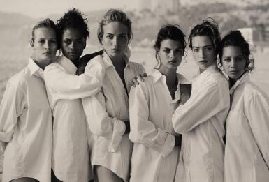 View full screen - View 1 of Lot 94. PETER LINDBERGH | 'ESTELLE LEFÉBURE, KAREN ALEXANDER, RACHEL WILLIAMS, LINDA EVANGELISTA, TATJANA PATITZ, CHRISTY TURLINGTON', SANTA MONICA, CALIFORNIA, USA, 1988.