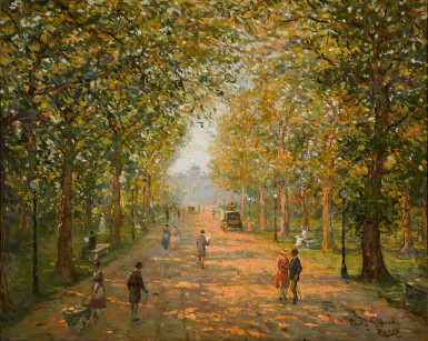 View full screen - View 1 of Lot 388. A Parisian park scene.