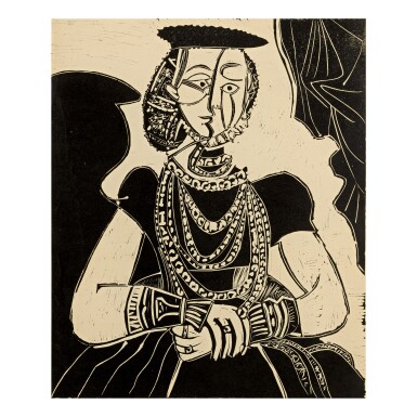 View full screen - View 1 of Lot 46. PABLO PICASSO | PORTRAIT DE JEUNE FILLE, D'APRÈS CRANACH LE JEUNE. II (B. 859; BA. 1053).