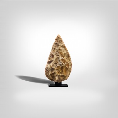 View full screen - View 1 of Lot 60. Acheulean Variegated Stone Handaxe.