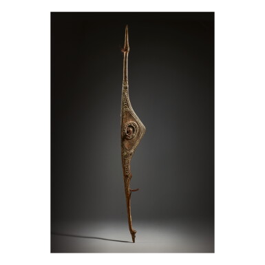 View full screen - View 1 of Lot 67. IATMUL SPEAR THROWER (MINO TYPE).