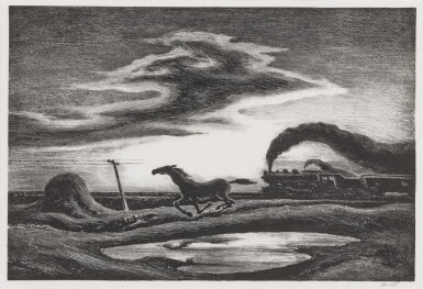 View full screen - View 1 of Lot 123. THOMAS HART BENTON | THE RACE (FATH 56).