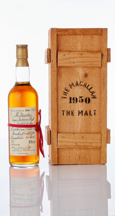 View full screen - View 1 of Lot 6016. The Macallan Red Ribbon 43.0 abv 1950 (1 BT75).
