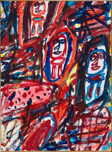 View full screen - View 1 of Lot 333. Site avec trois personnages.