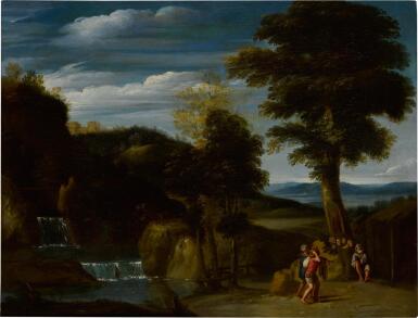 View full screen - View 1 of Lot 21. Landscape with a Hermit.