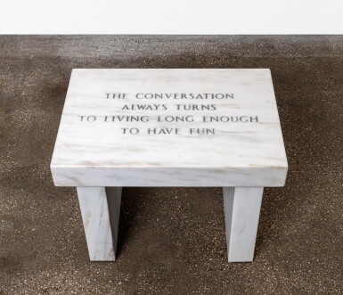 View full screen - View 1 of Lot 145. The Conversation Always Turns to Living Long Enough to Have Fun.