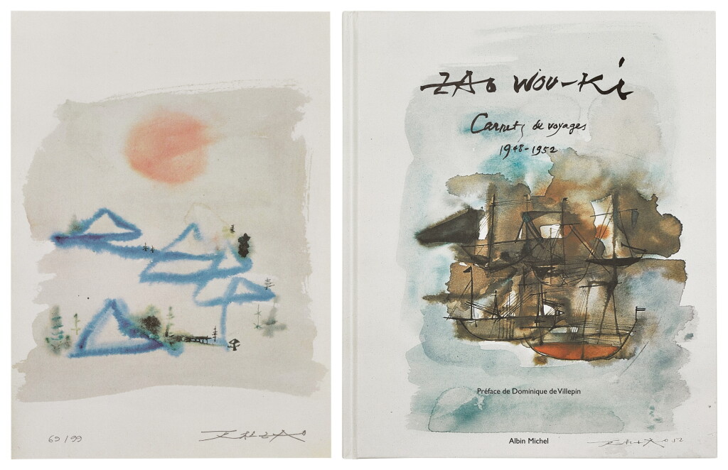 View full screen - View 1 of Lot 1102. Zao Wou-Ki 趙無極 | i. Soleil couchant ii. Zao Wou-Ki - Carnets de voyages 1948 - 1952 i. 日落 ii. 趙無極 - 旅行日記 1948 - 1952.