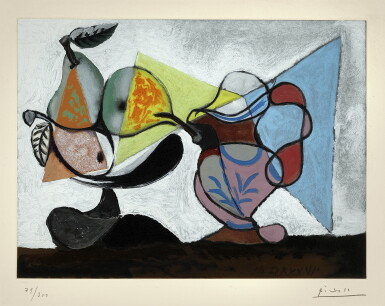 View full screen - View 1 of Lot 1231. Pablo Picasso 巴布羅・畢加索 | Nature morte aux poires et au pichet 梨子和水罐靜物.