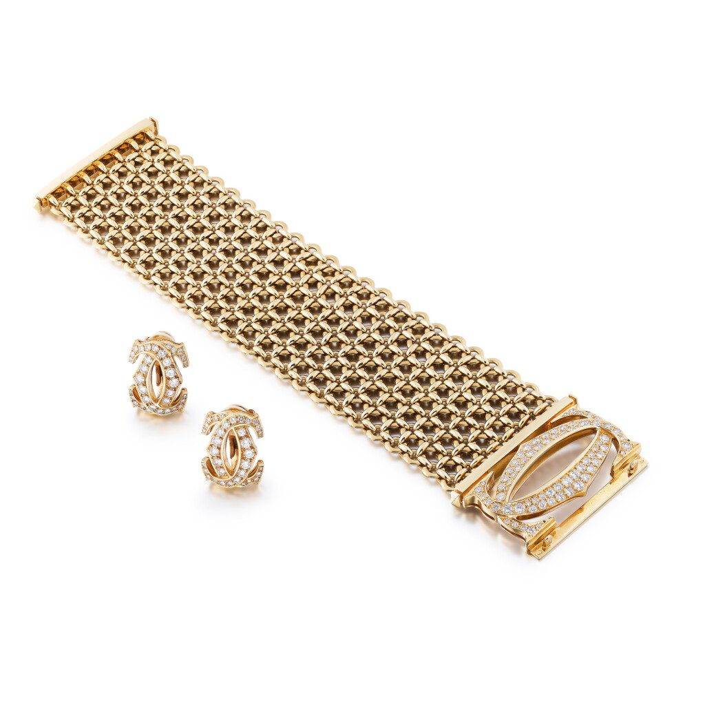 View full screen - View 1 of Lot 70. Demi-parure or et diamants, "Pénélope"| Gold and diamond demi-parure, 'Pénélope'.