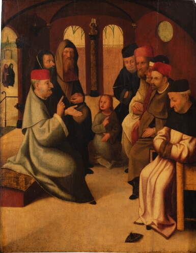 View full screen - View 1 of Lot 7. Christ among the Doctors | Le Christ parmi les docteurs.