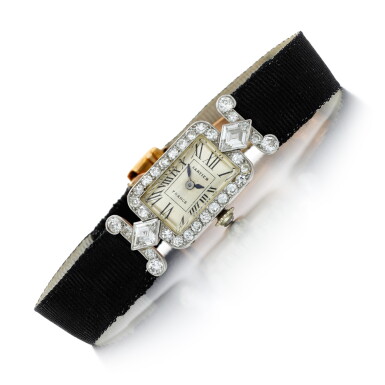View full screen - View 1 of Lot 137. Diamond watch, circa 1920.