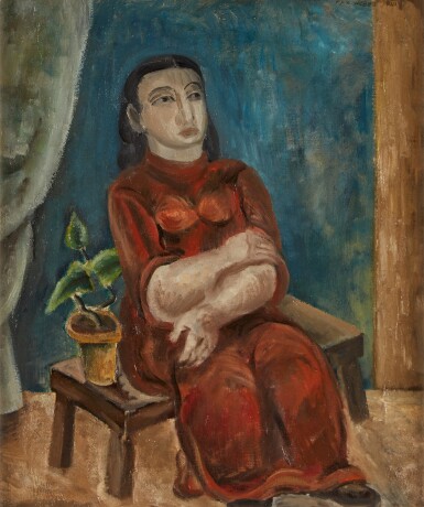 View full screen - View 1 of Lot 855. Woman with Flowerpot.