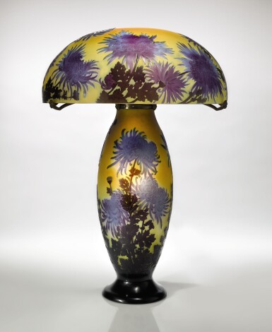 View full screen - View 1 of Lot 268. ÉMILE GALLÉ | "CHRYSANTHEMUM" TABLE LAMP.