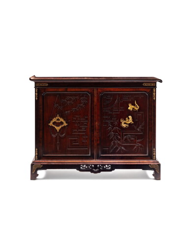 View full screen - View 1 of Lot 188. A French gilt-bronze mounted and lacquered maple commode by Gabriel Viardot, Paris, circa 1880.
