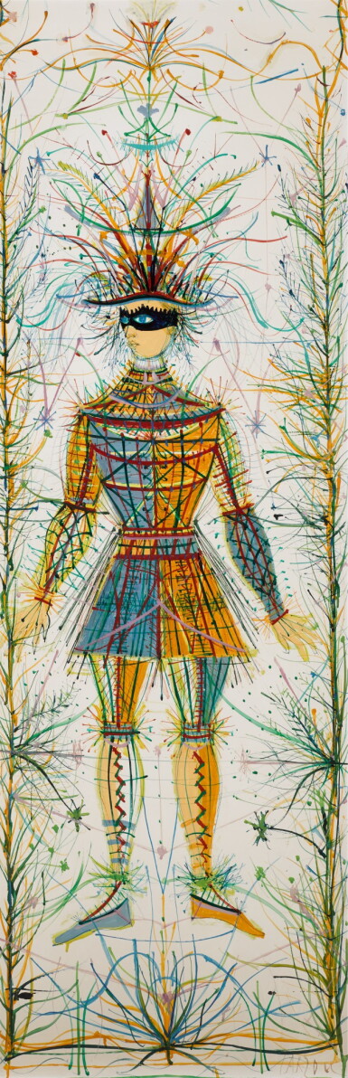 View full screen - View 1 of Lot 94. Homme costumé; Femme costumée.
