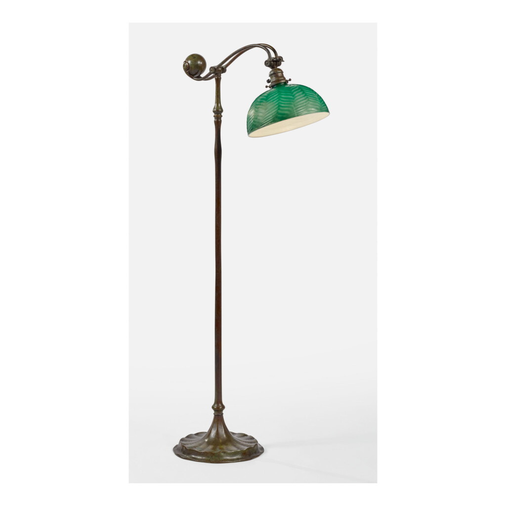 View full screen - View 1 of Lot 78. TIFFANY STUDIOS | COUNTER-BALANCE FLOOR LAMP.
