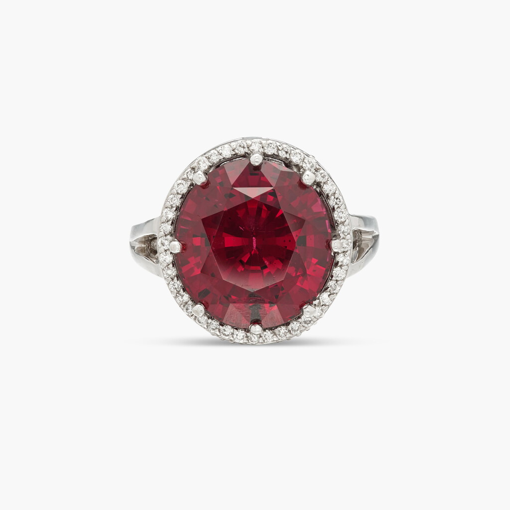 View full screen - View 1 of Lot 372. Spinel and Diamond Ring.