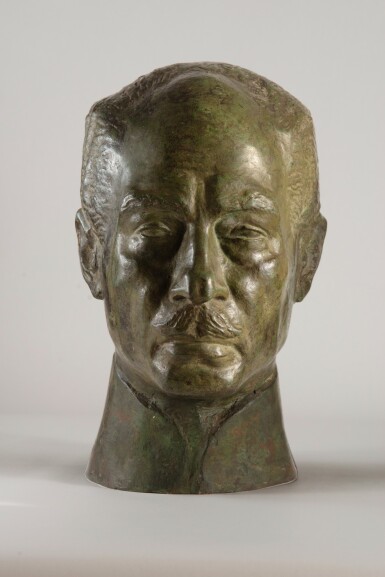 View full screen - View 1 of Lot 28. GAMAL EL SAGINI | BUST OF PRESIDENT ANWAR EL SADAT.
