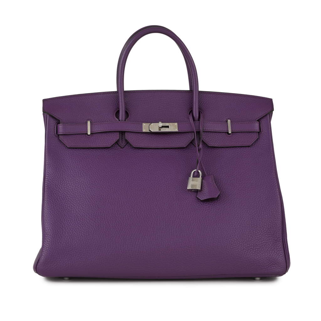 View full screen - View 1 of Lot 50. Ultraviolet Clemence Birkin 40 Palladium Hardware, 2012.