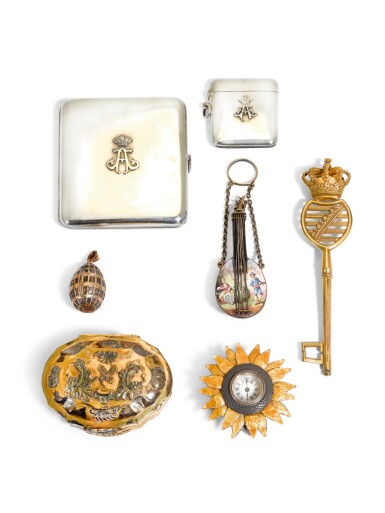 View full screen - View 1 of Lot 231. A group of eight various objects of vertu, various dates and makers.
