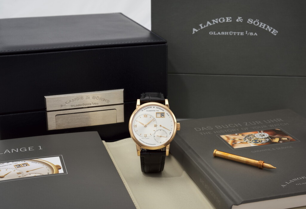 View full screen - View 1 of Lot 85. A. KLEINE LANGE 1, REFERENCE 111.032 PINK GOLD WRISTWATCH WITH DATE (OROLOGIO DA POLSO IN ORO ROSA CON DATARIO) CIRCA 2010 | LANGE & SÖHNE .