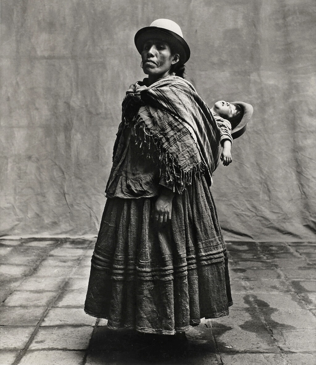 View full screen - View 1 of Lot 979. 'Cuzco Mother Carrying Sleeping Child, Peru'.