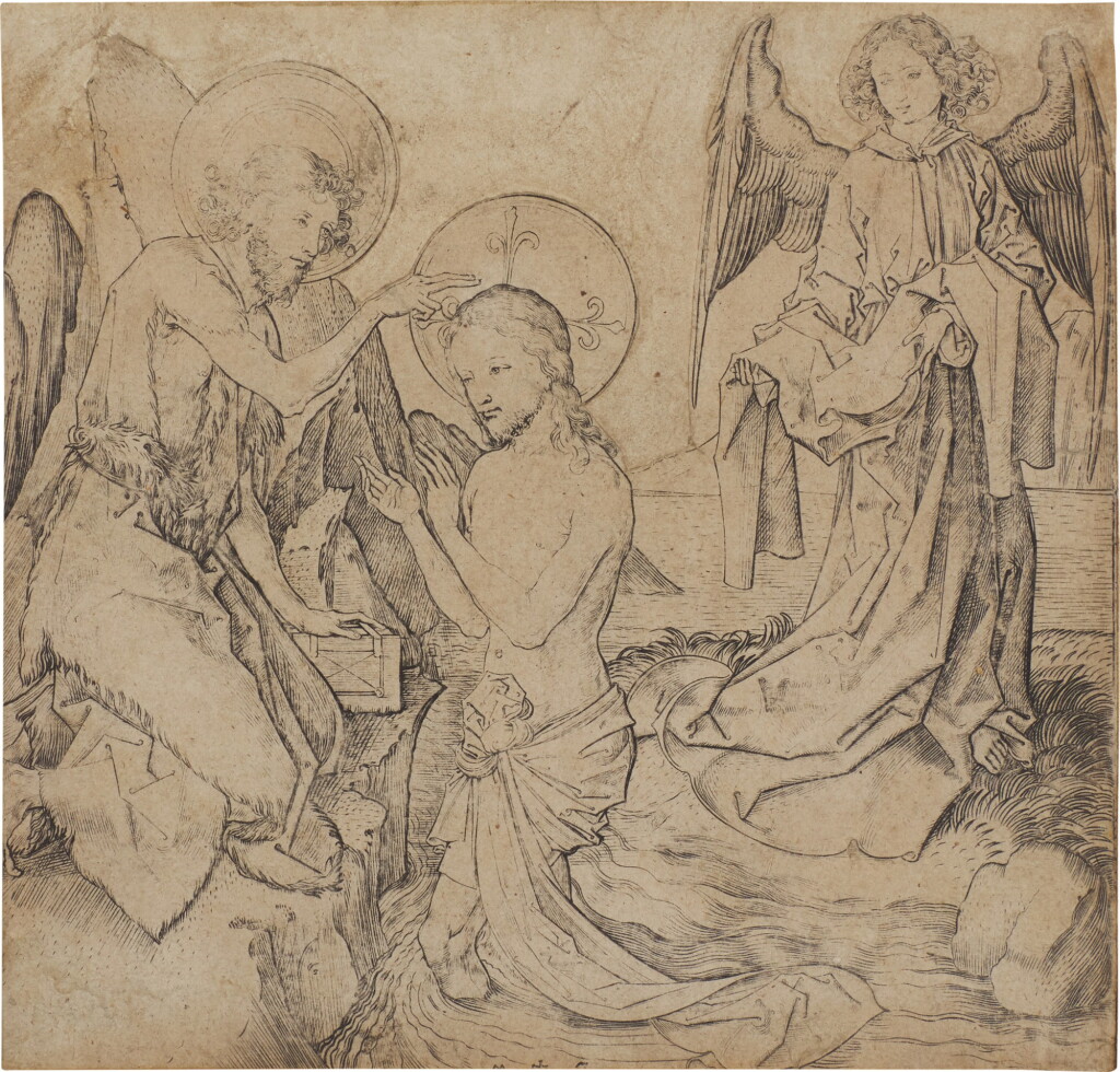 View full screen - View 1 of Lot 19. The Baptism of Christ (Bartsch, Hollstein, Lehrs 8).