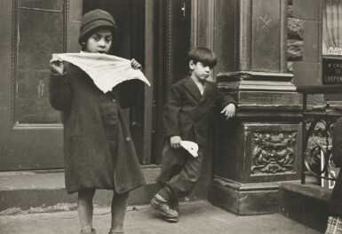 View full screen - View 1 of Lot 15. 'N. Y.' (Two Children – One with Handkerchief).
