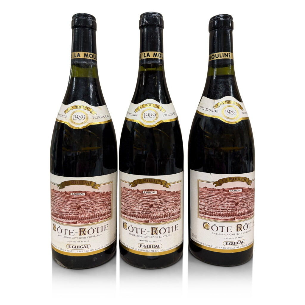 View full screen - View 1 of Lot 508. Côte Rôtie, La Mouline 1989 Guigal (3 BT).