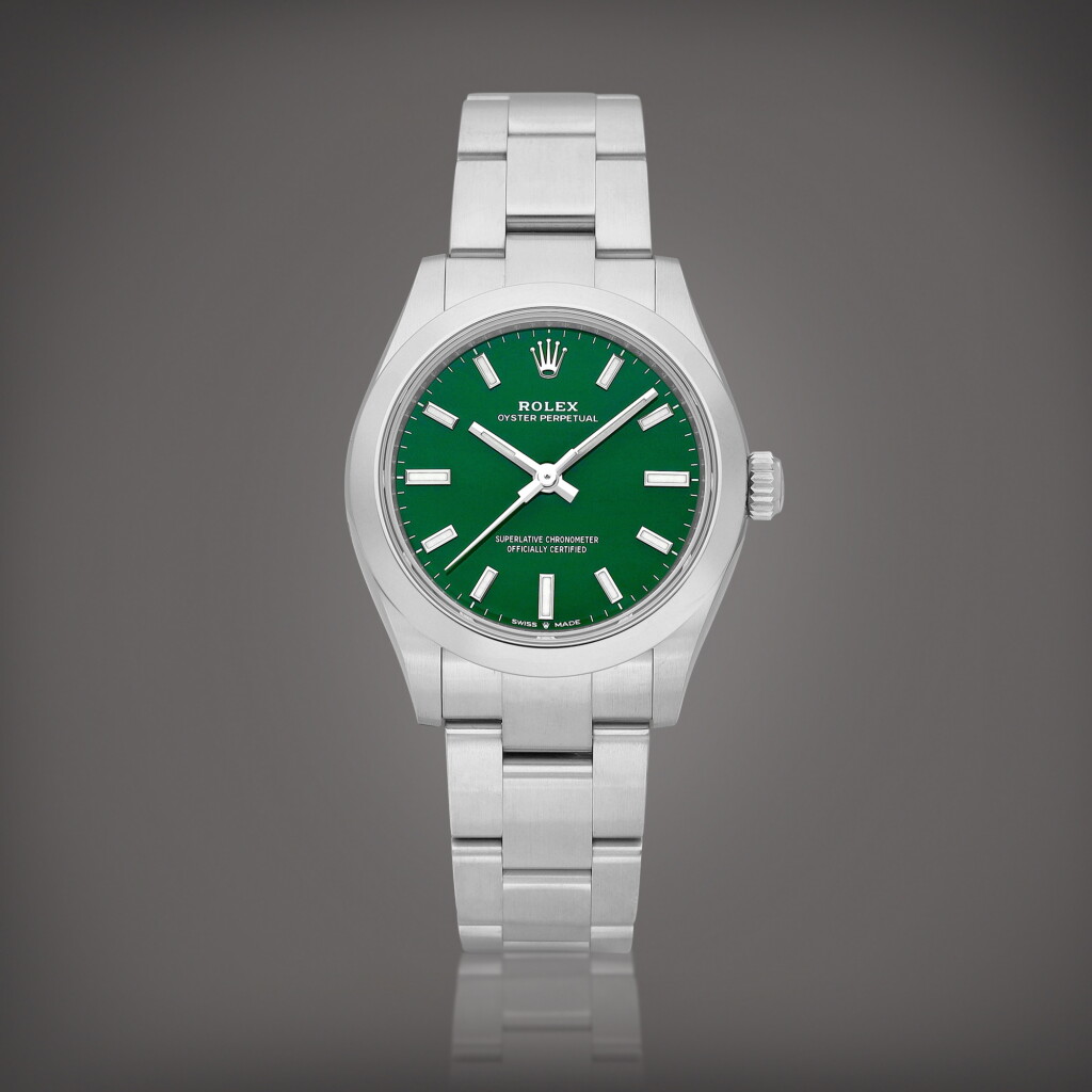 View full screen - View 1 of Lot 2104. Oyster Perpetual 31, Reference 277200 A stainless steel wristwatch with bracelet, Circa 2021 | 勞力士 | Oyster Perpetual 31 型號277200 | 精鋼鏈帶腕錶,約2021年製.