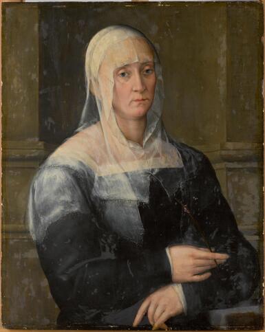 View full screen - View 1 of Lot 3. PIER FRANCESCO DI JACOPO FOSCHI |Portrait of a lady, possibly Vittoria Colonna .