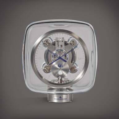 View full screen - View 1 of Lot 2. Reference Q5165101 Atmos 561 by Marc Newson | A baccarat crystal atmos clock with month and moon phases, Made to commemorate the 80th anniversary of the atmos clock, Circa 2008.