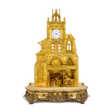 View full screen - View 1 of Lot 147. A gilt-bronze musical automaton, French, circa 1855.