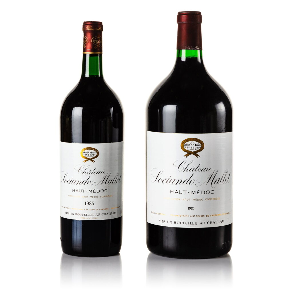 View full screen - View 1 of Lot 213. Château Sociando Mallet 1985 (1 DM, 1 MAG).