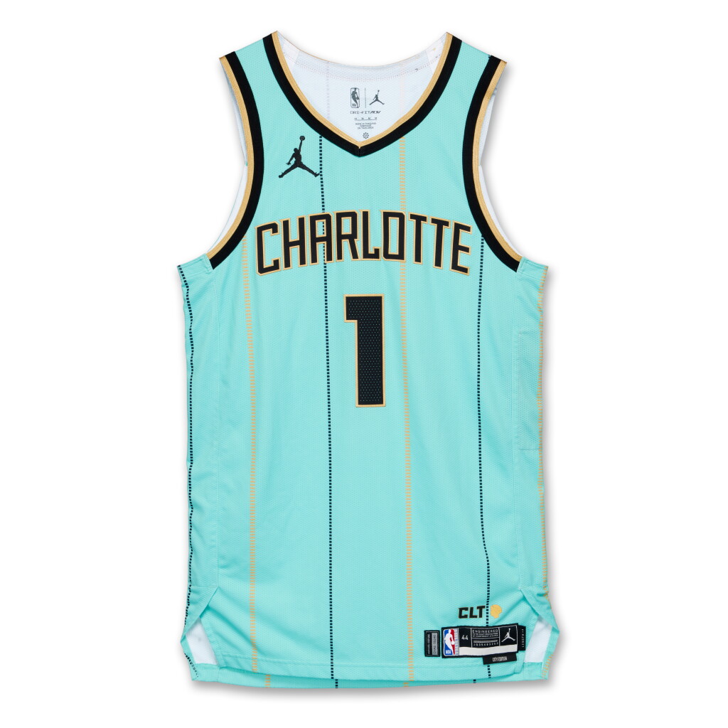 View full screen - View 1 of Lot 241. LaMelo Ball Charlotte Hornets 2024-2025 Game Worn City Edition Jersey.