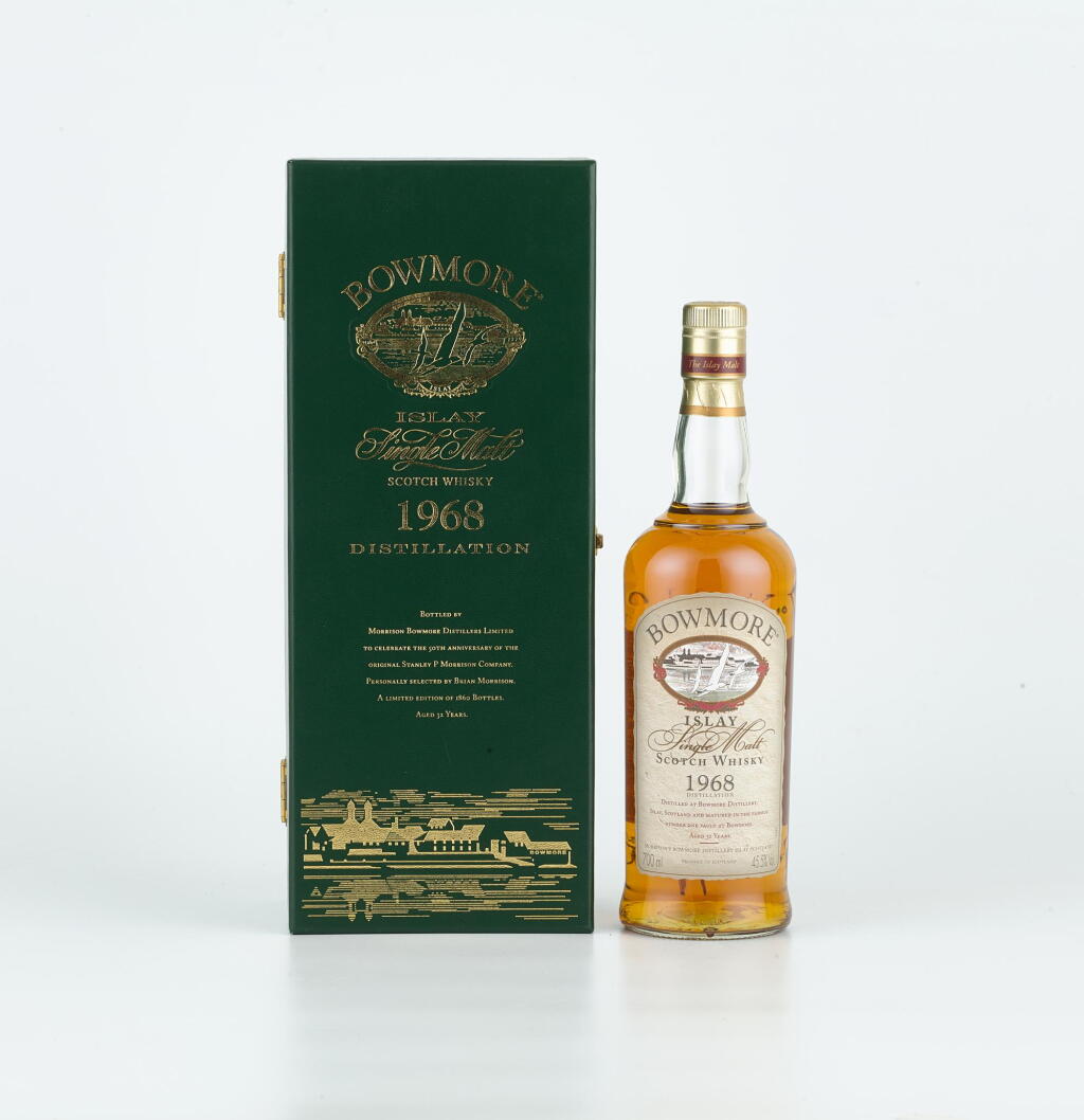 View full screen - View 1 of Lot 67. Bowmore Aged 32 Years 1968 (1 BT70).