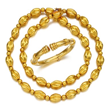 View full screen - View 1 of Lot 78. Necklace and bangle.