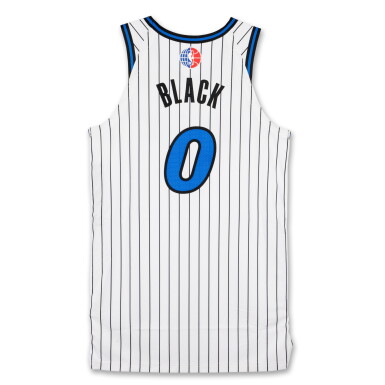 View full screen - View 1 of Lot 6. Anthony Black ‘London Game’ Orlando Magic 2025-2026 Game Worn Icon Edition Jersey.