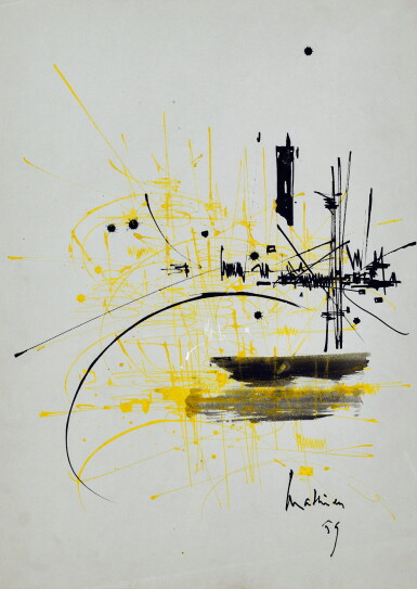 View full screen - View 1 of Lot 1239. Georges Mathieu 喬治・馬修 | Sans titre 無題.