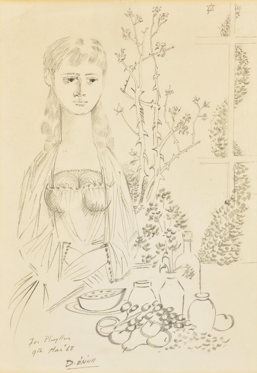 View full screen - View 1 of Lot 67. DANIEL O'NEILL | FIGURE SKETCH.