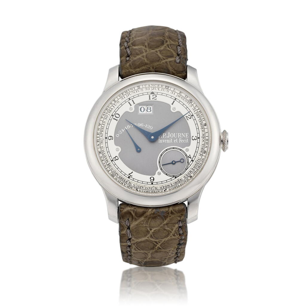 View full screen - View 1 of Lot 2087. Octa Zodiaque | A limited edition platinum wristwatch with date, month, power reserve, Zodiac indication and brass movement, Circa 2004 | Octa Zodiaque | 限量版鉑金腕錶,備日期、月份、動力儲備、黃道十二宮顯示及銅製機芯,約2004年製.