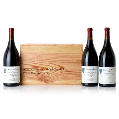 View full screen - View 1 of Lot 6755. Corton Grand Cru Clos du Roi, Hospices de Beaune Cuvée Baronne du Baÿ 2011 Faiveley (6 MAG).