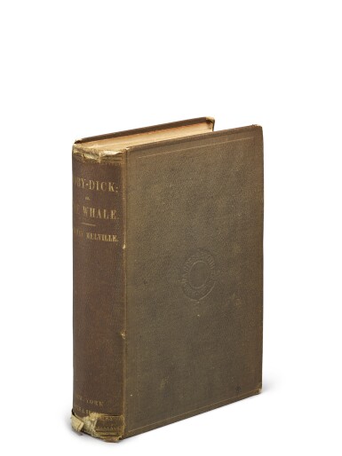 View full screen - View 1 of Lot 17. MELVILLE, HERMAN | Moby-Dick; or, the Whale. New York: Harper & Brothers, 1851.