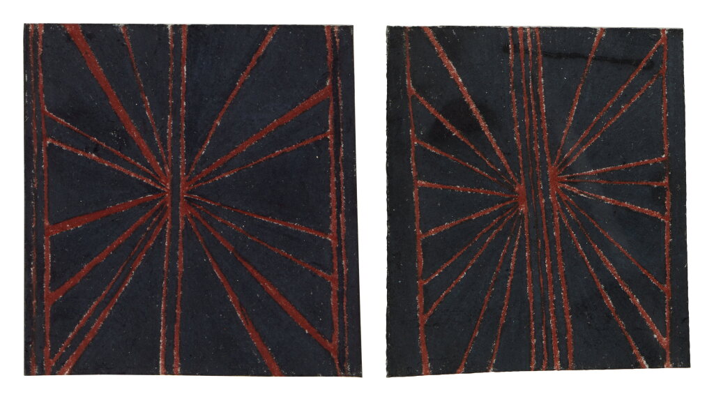 View full screen - View 1 of Lot 6. Untitled (Black and Brown Butterfly 647a & 647b).